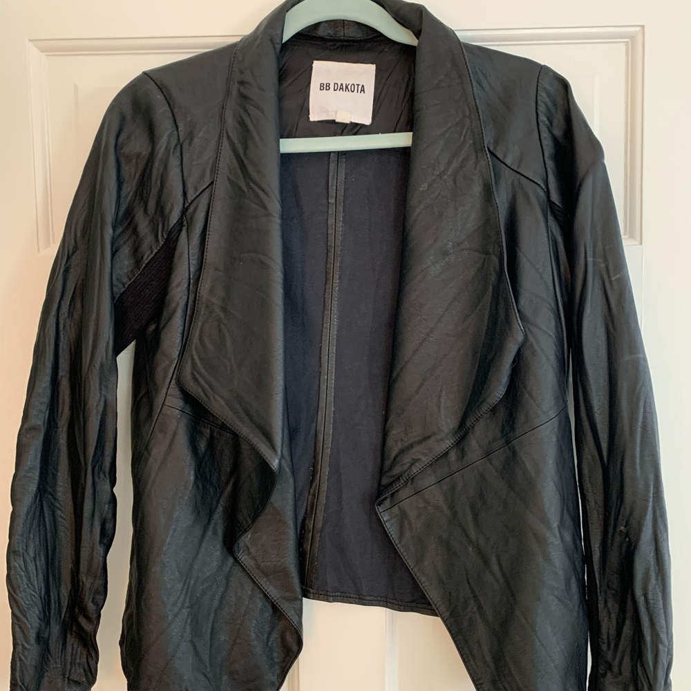 Black leather jacket